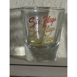 Vintage Six Flags souvenir shot glass